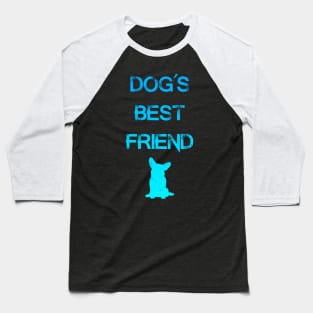 Dog's Best Friend - Blue Baseball T-Shirt